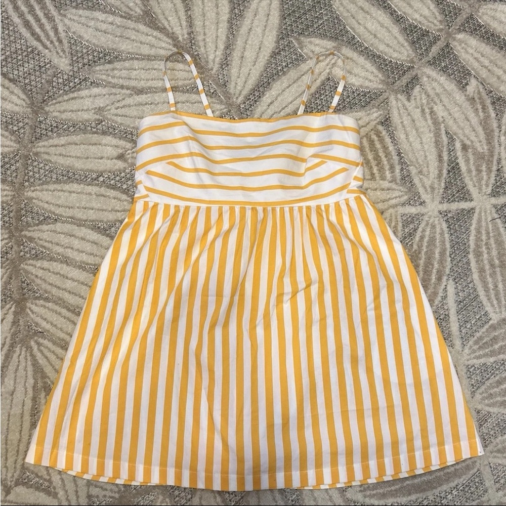J. Crew women’s Dress in Yellow and White Stripes